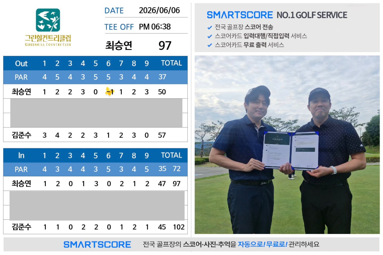 제1회 라운드 스코어카드
